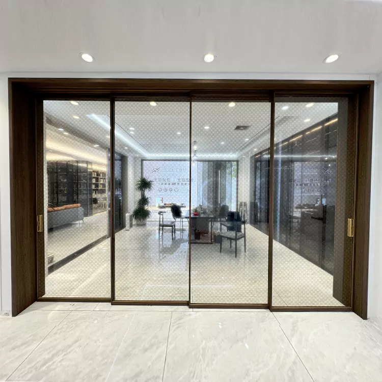အပေါ်မှ ချိတ်ဆွဲထားသော Sliding Glass တံခါး